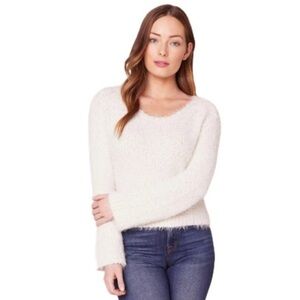 BB Dakota Oatmeal Get A Crew Eyelash Crop Sweater
